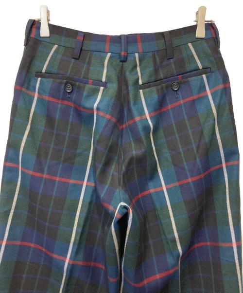 ISSEY MIYAKE（イッセイミヤケ）ISSEY MIYAKE (イッセイミヤケ) ウールチェックスラックス ネイビー サイズ:Mの古着・服飾アイテム