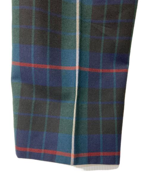 ISSEY MIYAKE（イッセイミヤケ）ISSEY MIYAKE (イッセイミヤケ) ウールチェックスラックス ネイビー サイズ:Mの古着・服飾アイテム