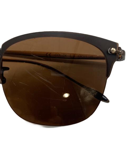 YUICHI TOYAMA（ユウイチトヤマ）YUICHI TOYAMA (ユウイチトヤマ) ハーフリムサングラス ブラウン サイズ:53□23の古着・服飾アイテム