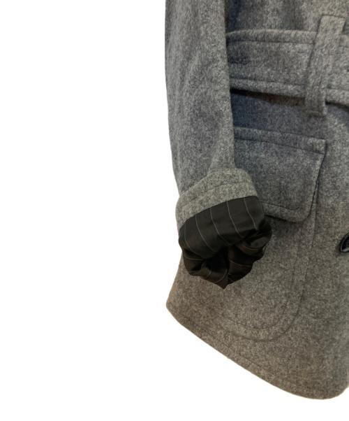 MONITALY（モニタリー）MONITALY (モニタリー) ショールカラーベルテッドコート グレー サイズ:38の古着・服飾アイテム