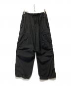 MARKAマーカ）の古着「RECYCLE NYLON RIP STOP COCOON WIDE EASY PANTS」｜ブラック