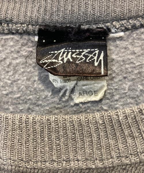 stussy（ステューシー）stussy (ステューシー) ヴィンテージプリントスウェット グレー サイズ:Lの古着・服飾アイテム