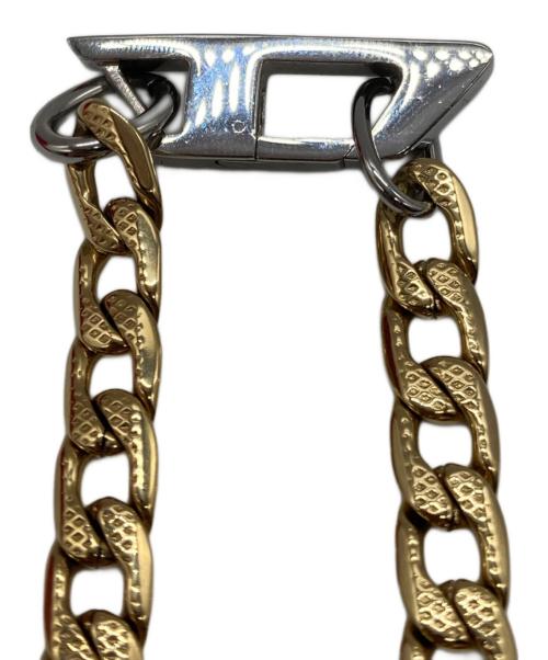 DIESEL（ディーゼル）DIESEL (ディーゼル) ステンレススチールチェーンネックレス ゴールドの古着・服飾アイテム