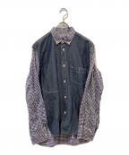COMME des GARCONS JUNYA WATANABE MANコム デ ギャルソン ジュンヤ ワタナベ マン）の古着「チェック切替シャツ」｜ブルー