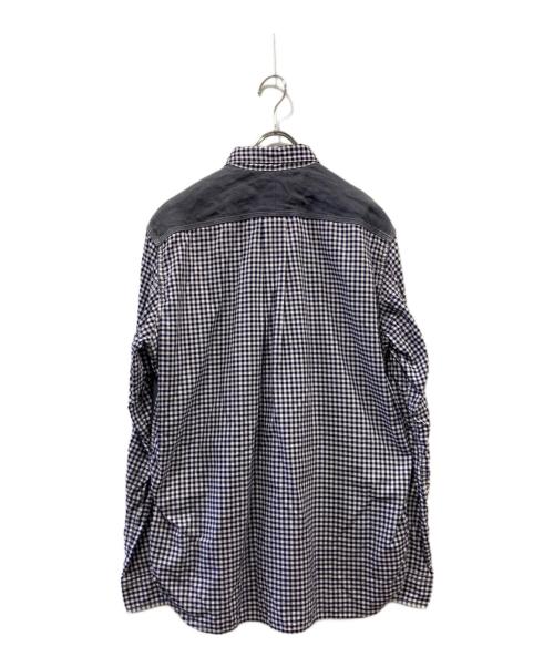 COMME des GARCONS JUNYA WATANABE MAN（コム デ ギャルソン ジュンヤ ワタナベ マン）COMME des GARCONS JUNYA WATANABE MAN (コム デ ギャルソン ジュンヤ ワタナベ マン) チェック切替シャツ ブルー サイズ:Ｍの古着・服飾アイテム