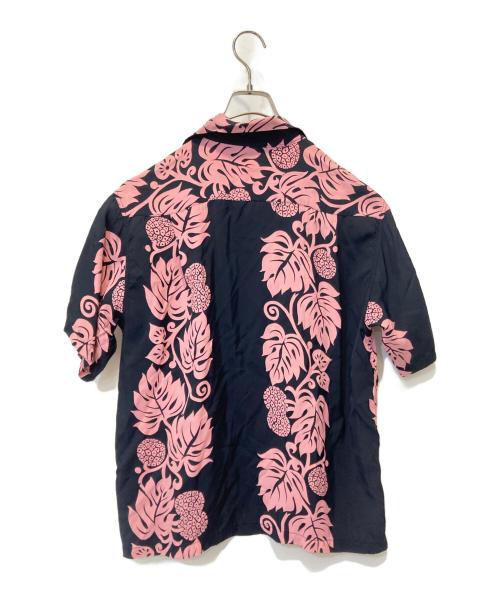 Sun Surf（サンサーフ）Sun Surf (サンサーフ) オープンカラーシャツ ブラック×ピンク サイズ:Sの古着・服飾アイテム