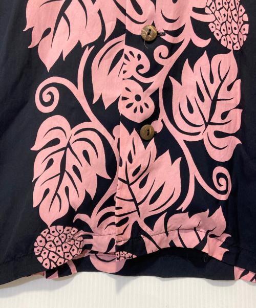 Sun Surf（サンサーフ）Sun Surf (サンサーフ) オープンカラーシャツ ブラック×ピンク サイズ:Sの古着・服飾アイテム