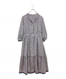 KUMIKYOKU（クミキョク）の古着「アネモネプリントワンピース」｜ネイビー