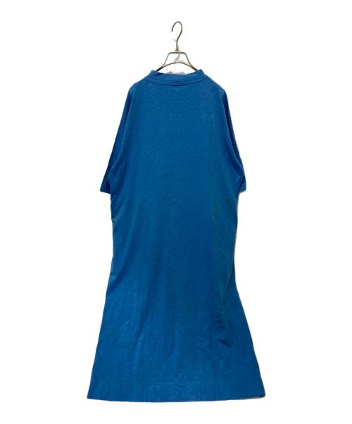 45R（フォーティファイブ・アール）45R (フォーティファイブ・アール) ロゴカットソーワンピース ブルー サイズ:表記無しの古着・服飾アイテム