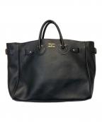 YOUNG & OLSEN The DRYGOODS STOREヤングアンドオルセン ザ ドライグッズストア）の古着「LEATER BELTED TOTE」｜ブラック