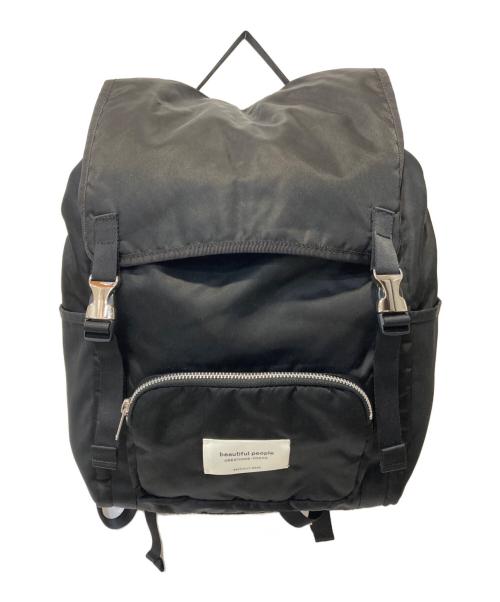 beautiful people（ビューティフルピープル）beautiful people (ビューティフルピープル) 別注ナイロンバックパック ブラックの古着・服飾アイテム