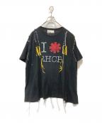 DISCOVEREDディスカバード）の古着「LOOPING DAMAGE CUTSEWN」｜ブラック