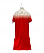 LACOSTEラコステ）の古着「オーガニックコットンピケ グラデーションポロドレス」｜レッド