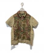 COMME des GARCONS tricotコムデギャルソントリコ）の古着「コットンレーヨン製品染めエンブロイダリーシャツ」｜ベージュ