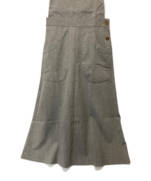 ROBE DE CHAMBRE COMME DES GARCONS（ローブドシャンブル コムデギャルソン）ROBE DE CHAMBRE COMME DES GARCONS (ローブドシャンブル コムデギャルソン) サロペットスカート グレー サイズ:Mの古着・服飾アイテム