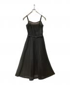 COMME des GARCONS tricotコムデギャルソントリコ）の古着「ウールリネンワンピース」｜ブラック