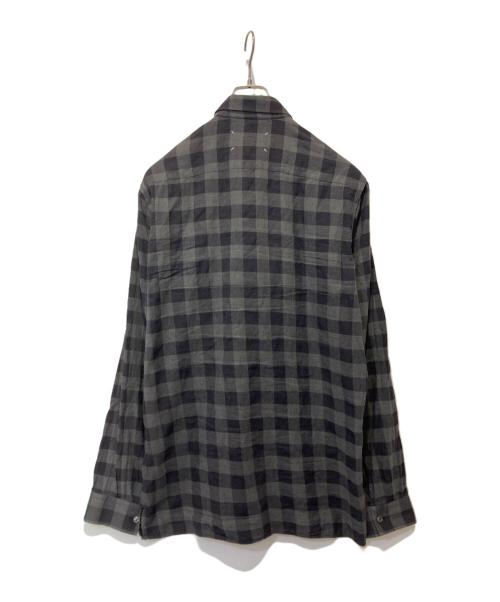 Maison Margiela（メゾンマルジェラ）Maison Margiela (メゾンマルジェラ) プルオーバーチェックシャツ ブラック サイズ:41の古着・服飾アイテム