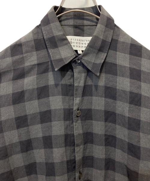 Maison Margiela（メゾンマルジェラ）Maison Margiela (メゾンマルジェラ) プルオーバーチェックシャツ ブラック サイズ:41の古着・服飾アイテム