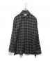 Maison Margiela（メゾンマルジェラ）の古着「プルオーバーチェックシャツ」｜ブラック