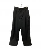 COOTIE PRODUCTIONSクーティープロダクツ）の古着「Comfort Merino Saxony 2 Tuck Wide Easy Trousers」｜ブラック