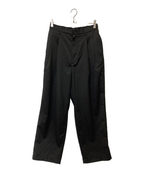 COOTIE PRODUCTIONS（クーティープロダクツ）COOTIE PRODUCTIONS (クーティープロダクツ) Comfort Merino Saxony 2 Tuck Wide Easy Trousers ブラック サイズ:Sの古着・服飾アイテム