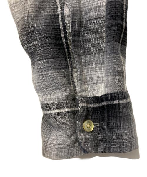 TOWN CRAFT（タウンクラフト）TOWN CRAFT (タウンクラフト) レーヨンオンブレチェックシャツ グレー サイズ:Mの古着・服飾アイテム