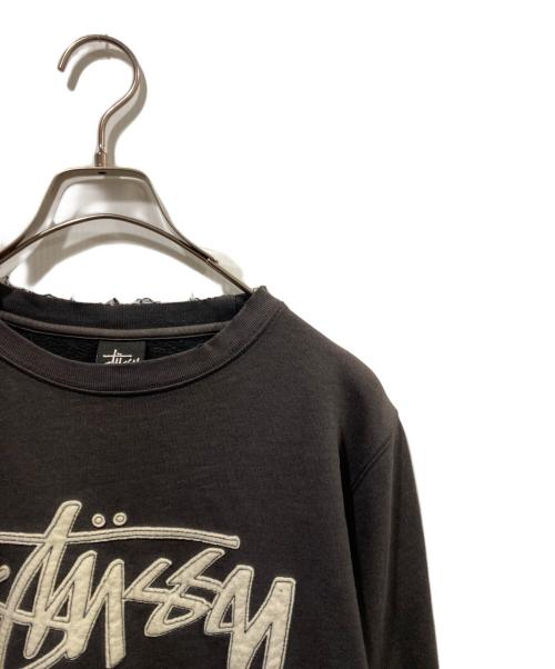 stussy（ステューシー）stussy (ステューシー) ロゴスウェット ブラウン サイズ:Sの古着・服飾アイテム