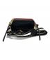 MARC JACOBS (マークジェイコブス) スナップショット ショルダーバッグ ブラック×レッド：16000円