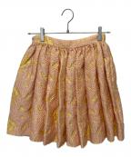 MIU MIUミュウミュウ）の古着「ジャガード織りスカート」｜イエロー