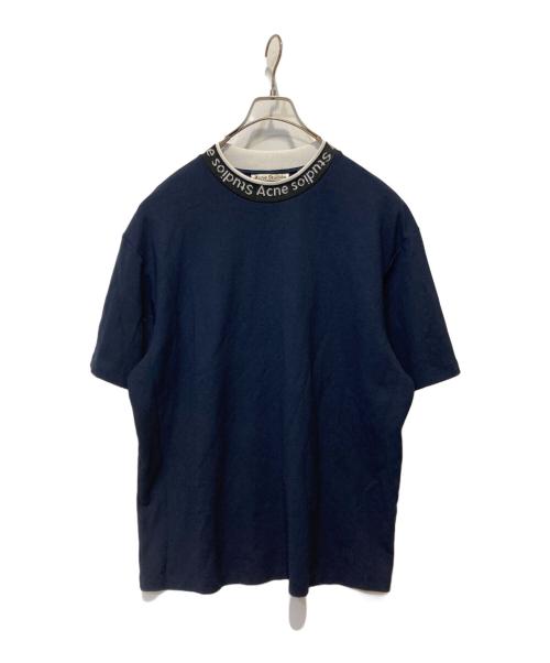 Acne studios（アクネ ストゥディオス）ACNE STUDIOS (アクネ ストゥディオス) EXTORR LOGO T-SHIRT ネイビー サイズ:Ｌの古着・服飾アイテム