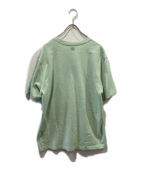 ami（アミ）ami (アミ) ロゴ刺繍Tシャツ グリーン サイズ:freeの古着・服飾アイテム