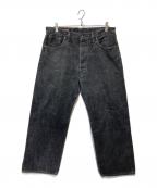 SCYEBASICSサイベーシックス）の古着「ルーズフィットストレートセルビッチデニム」｜インディゴ