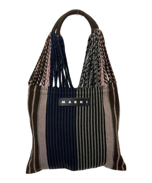 MARNI（マルニ）MARNI (マルニ) フラワーカフェハンモックバッグ ブラウンの古着・服飾アイテム