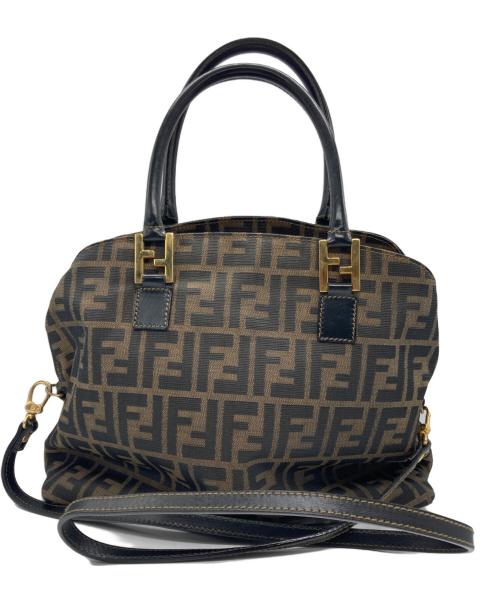 FENDI（フェンディ）FENDI (フェンディ) ズッカ柄ハンドバッグ ベージュの古着・服飾アイテム