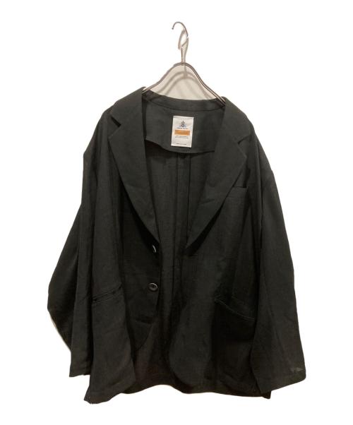 MAISON SPECIAL（メゾンスペシャル）MAISON SPECIAL (メゾンスペシャル) Triacetate Prime-Over Tailored Jacket ブラックの古着・服飾アイテム