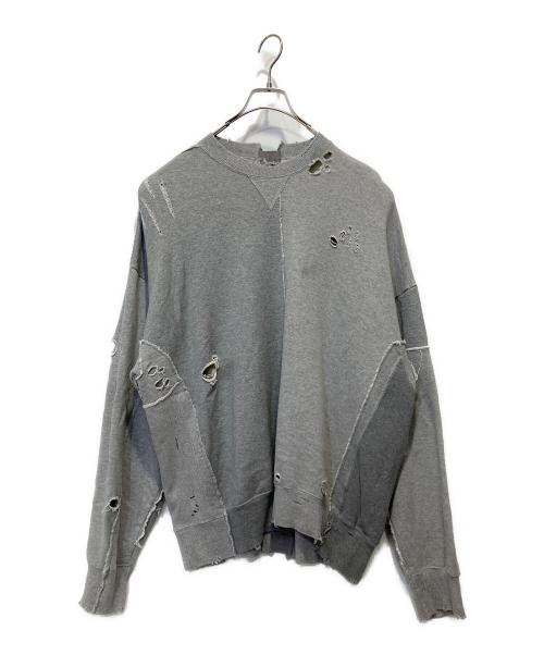 stein（シュタイン）stein (シュタイン) OVERSIZED RECONSTRUCTION SWEAT グレー サイズ:Ｌの古着・服飾アイテム