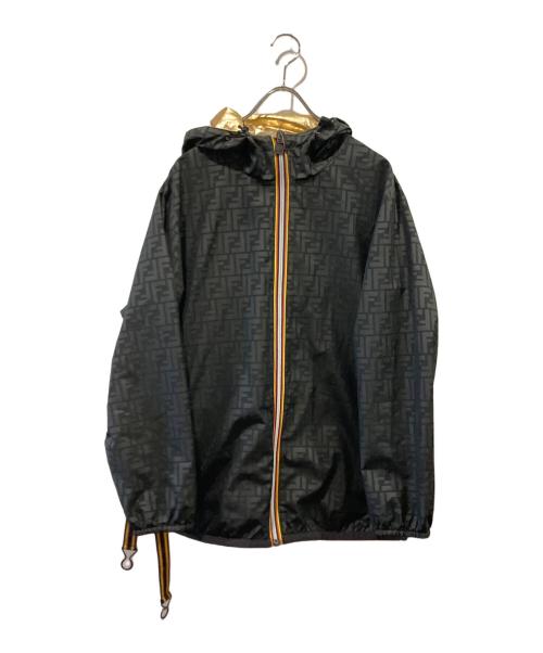 K-WAY（ケイウェイ）K-way (ケイウェイ) FENDI (フェンディ) リバーシブルナイロンジャケット ブラック サイズ:Ｍの古着・服飾アイテム