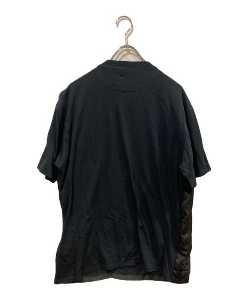 PRADA（プラダ）PRADA (プラダ) ナイロン切替ロゴプレートカットソー ブラック サイズ:Lの古着・服飾アイテム