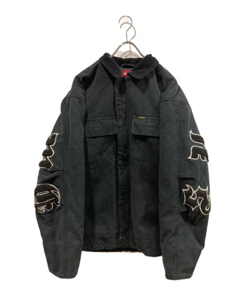 SUPREME（シュプリーム）Supreme (シュプリーム) Old English Canvas Work Jacket ブラック サイズ:Lの古着・服飾アイテム