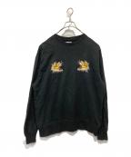 BEAMS×テーラー東洋ビームス×テーラートウヨウ）の古着「別注 刺繍 クルーネック スウェット」｜ブラック