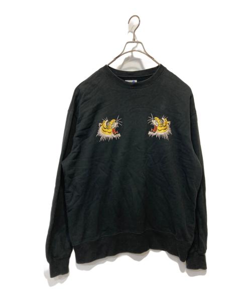 BEAMS（ビームス）BEAMS (ビームス) テーラー東洋 (テーラートウヨウ) 別注 刺繍 クルーネック スウェット ブラック サイズ:XLの古着・服飾アイテム