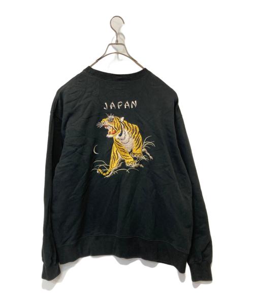BEAMS（ビームス）BEAMS (ビームス) テーラー東洋 (テーラートウヨウ) 別注 刺繍 クルーネック スウェット ブラック サイズ:XLの古着・服飾アイテム