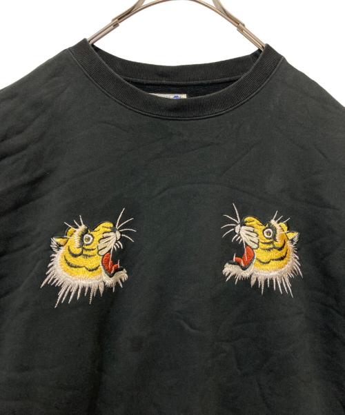 BEAMS（ビームス）BEAMS (ビームス) テーラー東洋 (テーラートウヨウ) 別注 刺繍 クルーネック スウェット ブラック サイズ:XLの古着・服飾アイテム