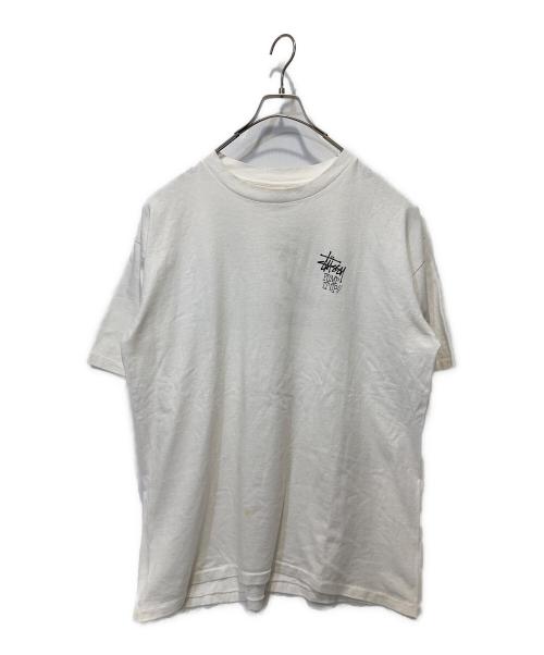 stussy（ステューシー）stussy (ステューシー) プリントTシャツ ホワイト サイズ:XLの古着・服飾アイテム