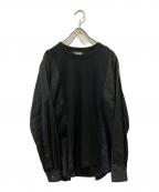 BLACK COMME des GARCONSブラックコムデギャルソン）の古着「シャツドッキング 切替 カットソー 長袖Tシャツ」｜ブラック