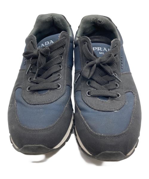 PRADA（プラダ）PRADA (プラダ) ナイロンスニーカー ネイビー サイズ:7 1/2の古着・服飾アイテム