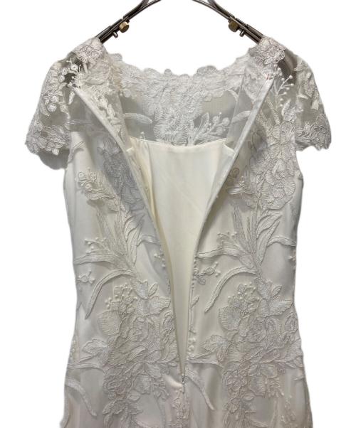 TADASHI SHOJI（タダシ ショージ）TADASHI SHOJI (タダシ ショージ) ノースリーブレースドレス ホワイトの古着・服飾アイテム