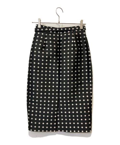 RALPH LAUREN（ラルフローレン）RALPH LAUREN (ラルフローレン) ドットペプラムジャケットセットアップ ブラック×ホワイト サイズ:JK：2　ｽｶｰﾄ：0の古着・服飾アイテム