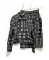 RALPH LAUREN（ラルフローレン）の古着「ドットペプラムジャケットセットアップ」｜ブラック×ホワイト