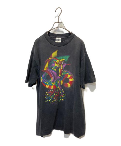 ANDAZIA（アンダジア）andazia (アンダジア) プリントTシャツ ブラック サイズ:Ｌの古着・服飾アイテム